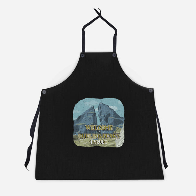 Welcome To Dueling Peaks-Unisex-Kitchen-Apron-NMdesign