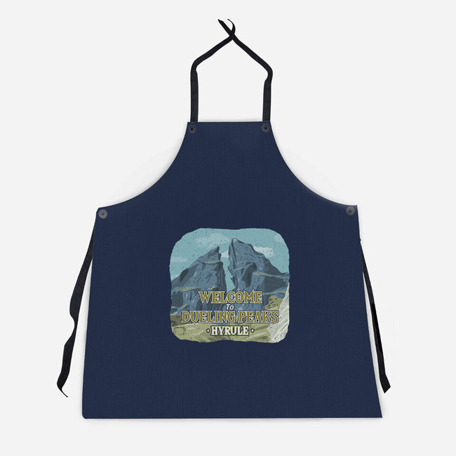 Welcome To Dueling Peaks-Unisex-Kitchen-Apron-NMdesign