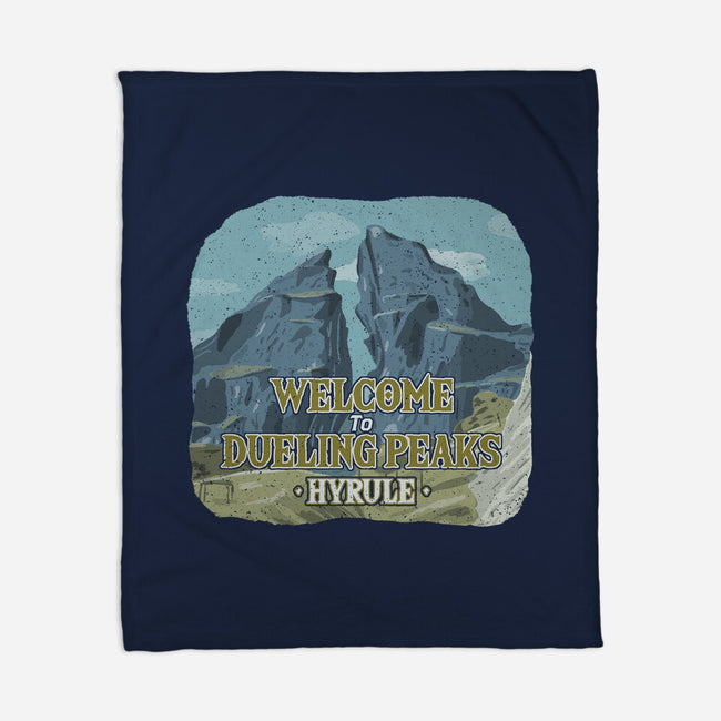 Welcome To Dueling Peaks-None-Fleece-Blanket-NMdesign