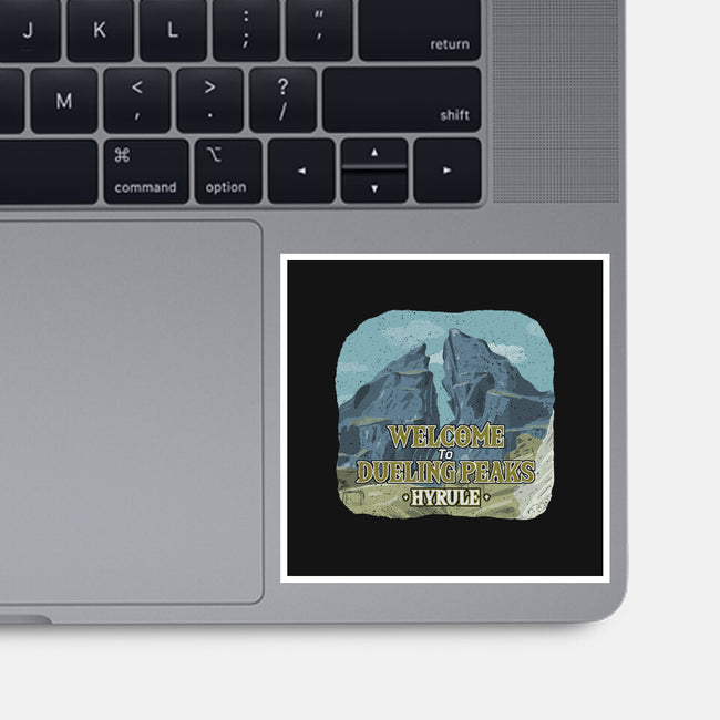 Welcome To Dueling Peaks-None-Glossy-Sticker-NMdesign