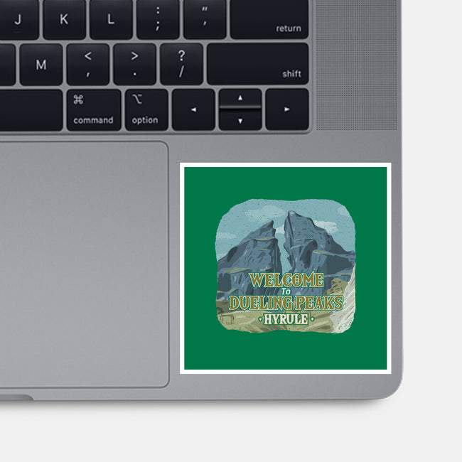 Welcome To Dueling Peaks-None-Glossy-Sticker-NMdesign