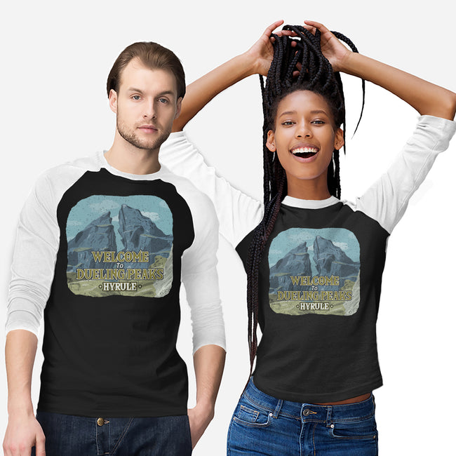 Welcome To Dueling Peaks-Unisex-Baseball-Tee-NMdesign