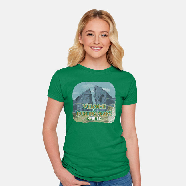 Welcome To Dueling Peaks-Womens-Fitted-Tee-NMdesign