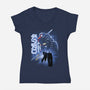 Mobile Suit Fighter-Womens-V-Neck-Tee-rmatix