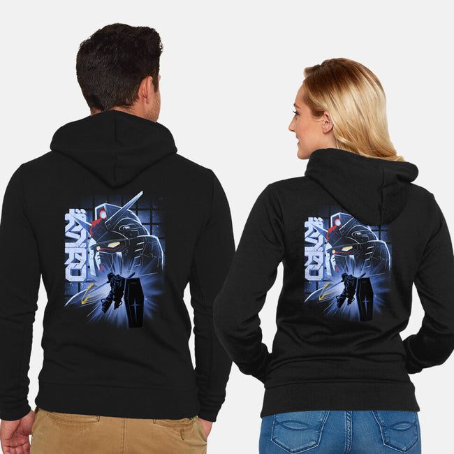 Mobile Suit Fighter-Unisex-Zip-Up-Sweatshirt-rmatix