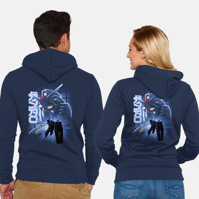 Mobile Suit Fighter-Unisex-Zip-Up-Sweatshirt-rmatix