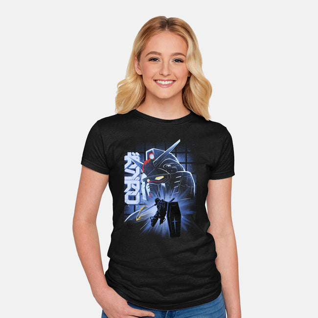 Mobile Suit Fighter-Womens-Fitted-Tee-rmatix