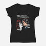 My Deadite Romance-Womens-V-Neck-Tee-zascanauta