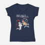 My Deadite Romance-Womens-V-Neck-Tee-zascanauta
