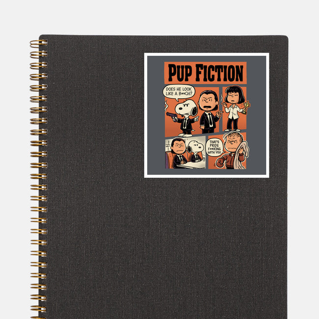 Pup Fiction-None-Glossy-Sticker-P1yu5h