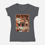 Pup Fiction-Womens-V-Neck-Tee-P1yu5h