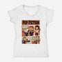 Pup Fiction-Womens-V-Neck-Tee-P1yu5h