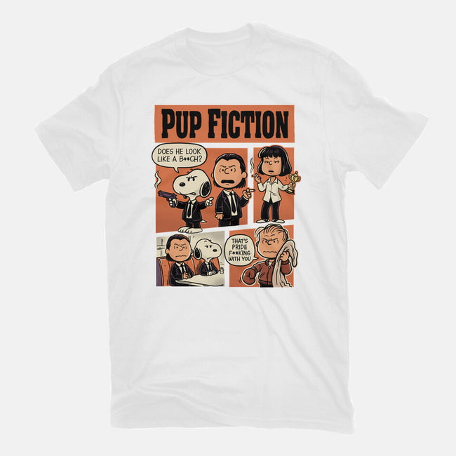 Pup Fiction-Womens-Basic-Tee-P1yu5h