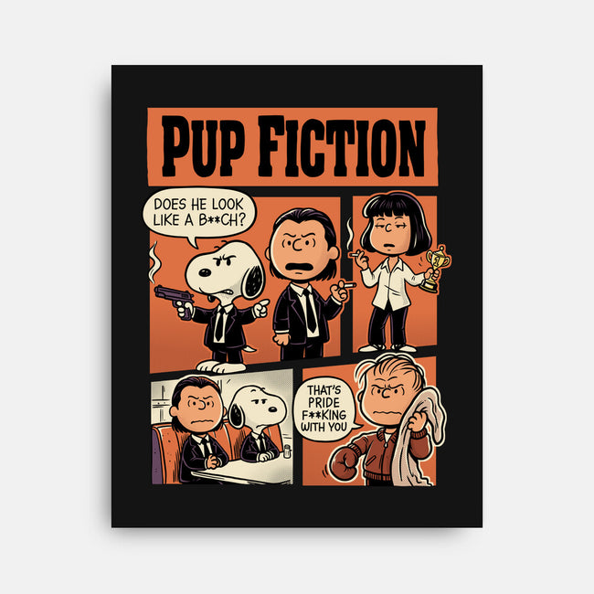 Pup Fiction-None-Stretched-Canvas-P1yu5h