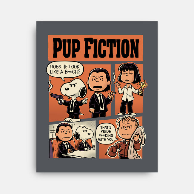 Pup Fiction-None-Stretched-Canvas-P1yu5h