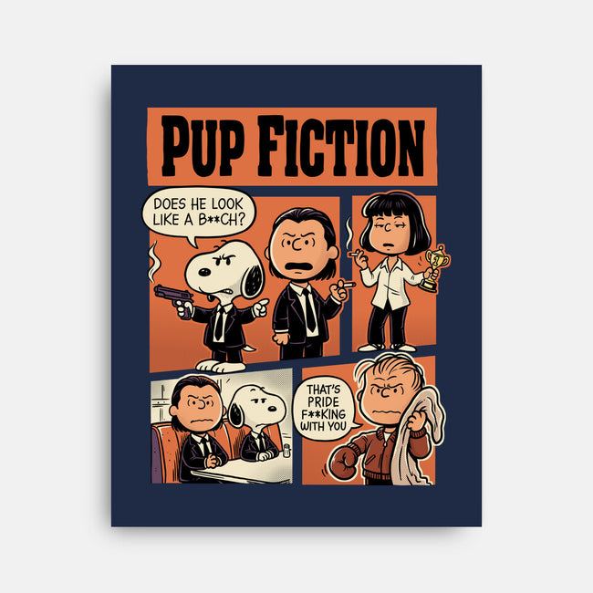 Pup Fiction-None-Stretched-Canvas-P1yu5h