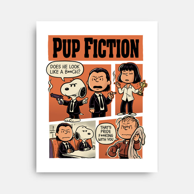 Pup Fiction-None-Stretched-Canvas-P1yu5h