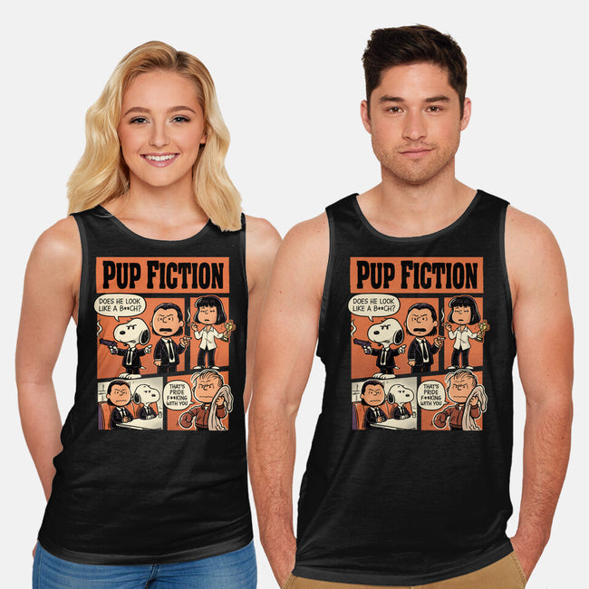 Pup Fiction-Unisex-Basic-Tank-P1yu5h