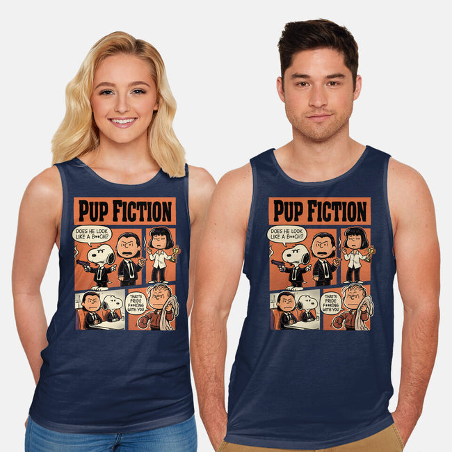 Pup Fiction-Unisex-Basic-Tank-P1yu5h
