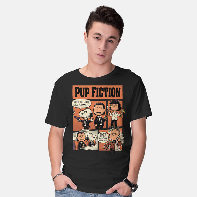 Pup Fiction-Mens-Basic-Tee-P1yu5h