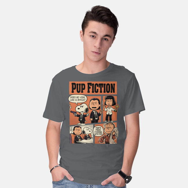 Pup Fiction-Mens-Basic-Tee-P1yu5h