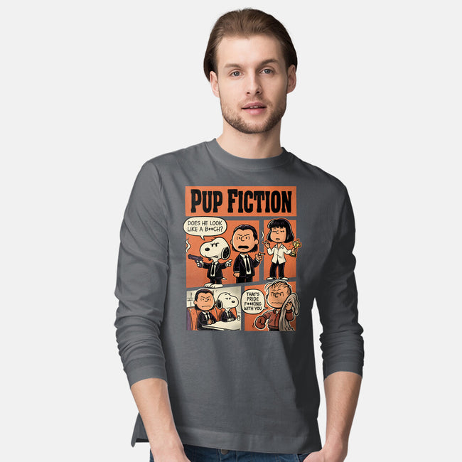 Pup Fiction-Mens-Long Sleeved-Tee-P1yu5h