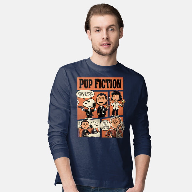 Pup Fiction-Mens-Long Sleeved-Tee-P1yu5h
