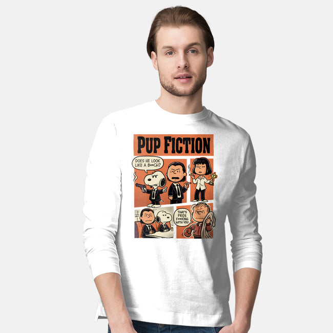 Pup Fiction-Mens-Long Sleeved-Tee-P1yu5h