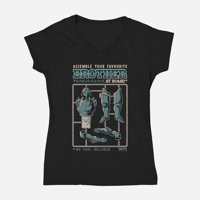 Assemble Your Favorite Brother At Home-Womens-V-Neck-Tee-worlddominationforcats