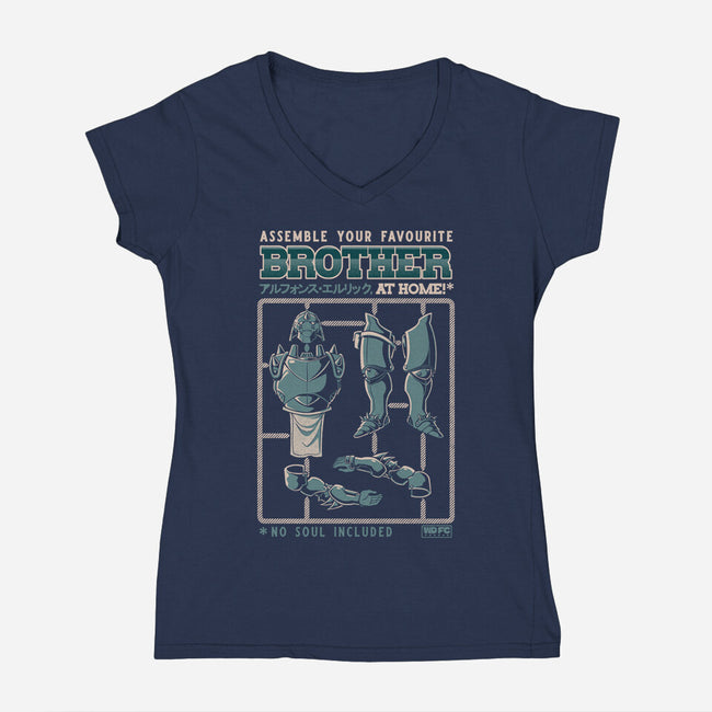Assemble Your Favorite Brother At Home-Womens-V-Neck-Tee-worlddominationforcats