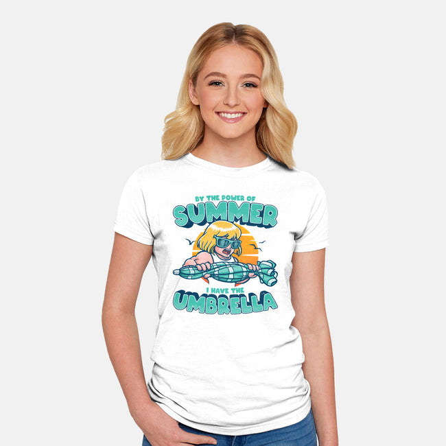 Power Of Summer-Womens-Fitted-Tee-teesgeex