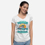 Power Of Summer-Womens-V-Neck-Tee-teesgeex
