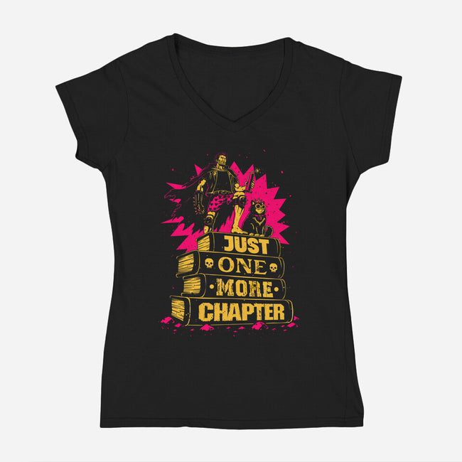 The Book Crawler-Womens-V-Neck-Tee-retrodivision