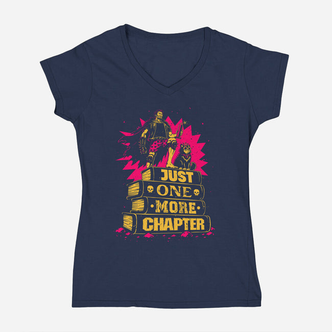 The Book Crawler-Womens-V-Neck-Tee-retrodivision