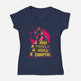 The Book Crawler-Womens-V-Neck-Tee-retrodivision
