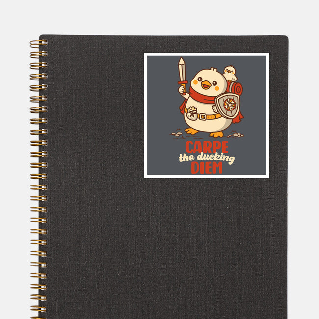 Carpe The Ducking Diem-None-Glossy-Sticker-rocketman_art