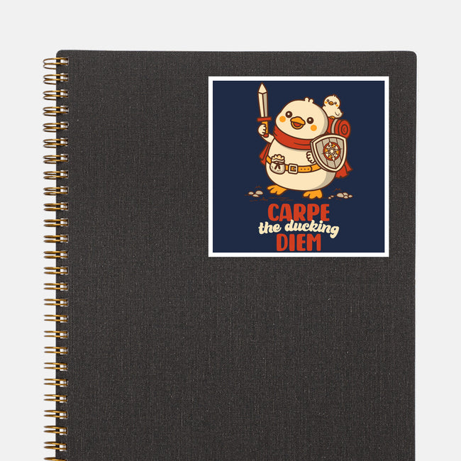 Carpe The Ducking Diem-None-Glossy-Sticker-rocketman_art