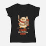Carpe The Ducking Diem-Womens-V-Neck-Tee-rocketman_art