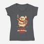 Carpe The Ducking Diem-Womens-V-Neck-Tee-rocketman_art