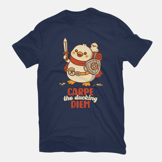 Carpe The Ducking Diem-Womens-Basic-Tee-rocketman_art
