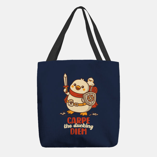 Carpe The Ducking Diem-None-Basic Tote-Bag-rocketman_art
