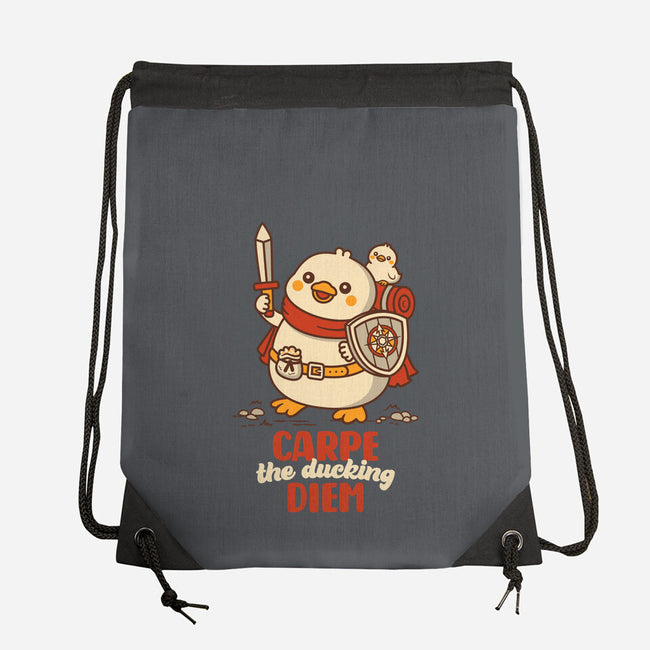 Carpe The Ducking Diem-None-Drawstring-Bag-rocketman_art