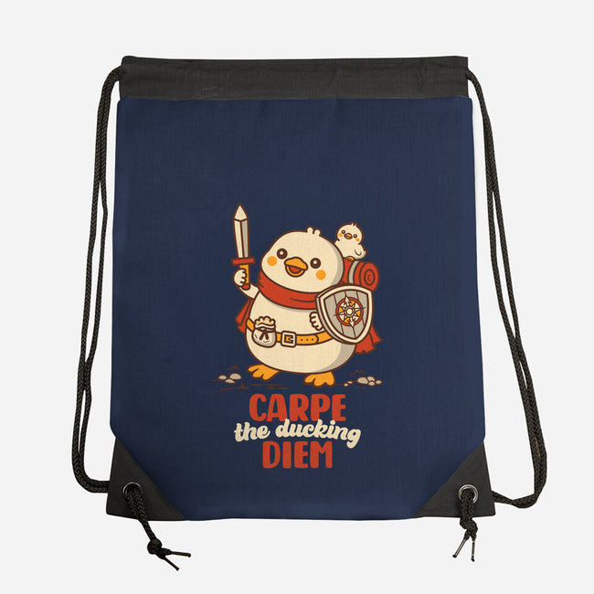 Carpe The Ducking Diem-None-Drawstring-Bag-rocketman_art