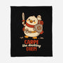 Carpe The Ducking Diem-None-Fleece-Blanket-rocketman_art