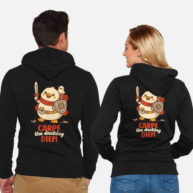 Carpe The Ducking Diem-Unisex-Zip-Up-Sweatshirt-rocketman_art