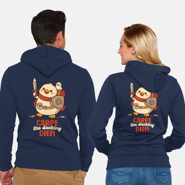 Carpe The Ducking Diem-Unisex-Zip-Up-Sweatshirt-rocketman_art