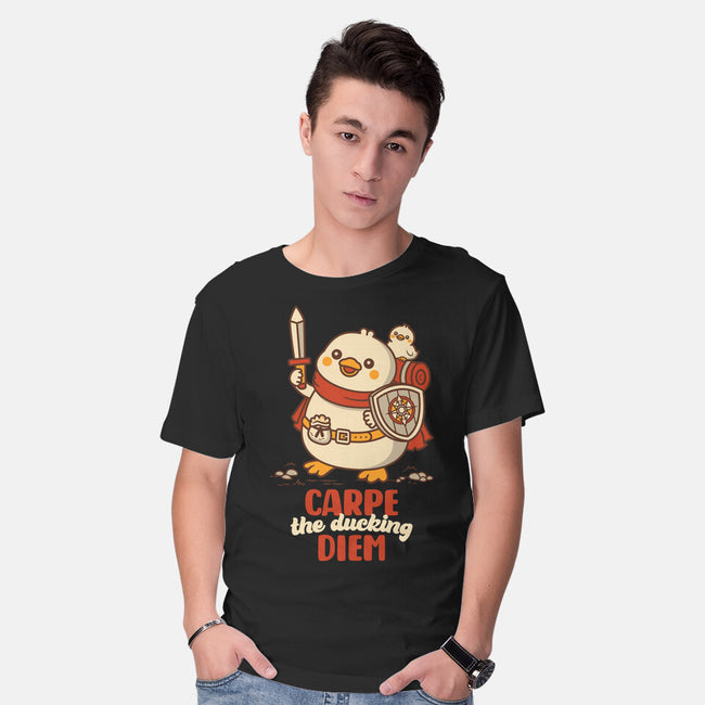 Carpe The Ducking Diem-Mens-Basic-Tee-rocketman_art
