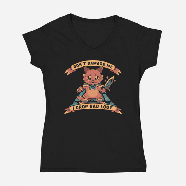 I Drop Bad Loot-Womens-V-Neck-Tee-TechraNova