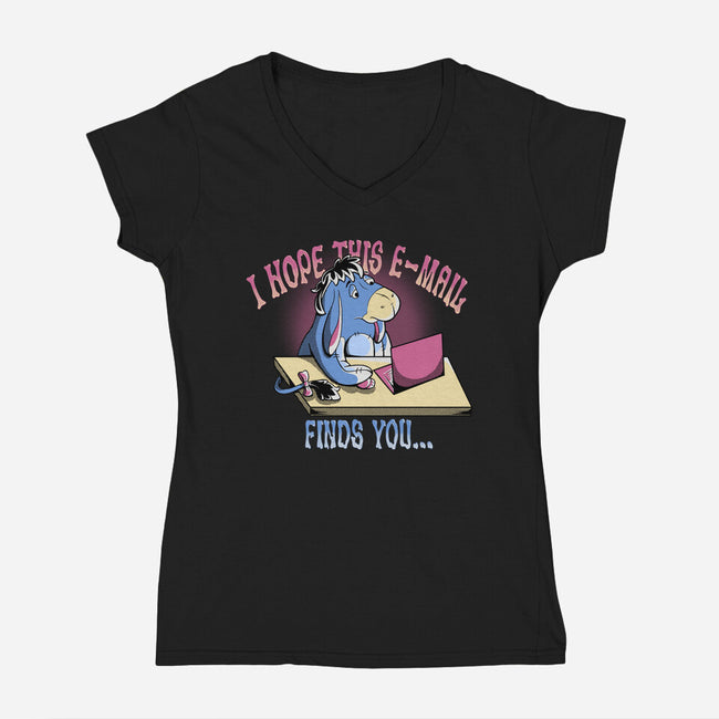 Hope This Email Finds You-Womens-V-Neck-Tee-leepianti
