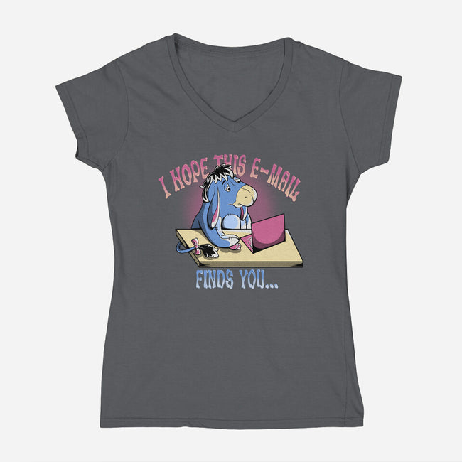 Hope This Email Finds You-Womens-V-Neck-Tee-leepianti